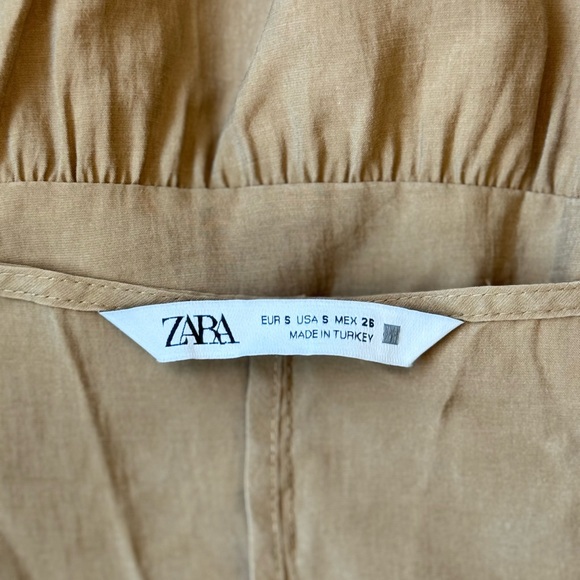 ✨ Zara Tan Long Sleeve Dress ✨ - Picture 7 of 10